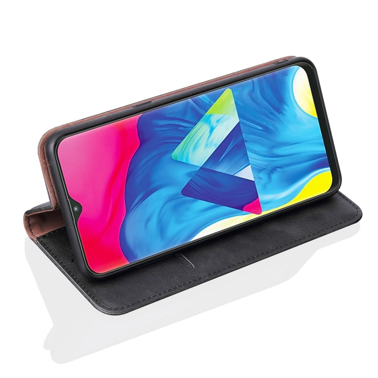 Casual Style Retro Crazy Horse Texture Horizontal Flip Leather Case for Galaxy M10, with Card Slots & Holder & Wallet