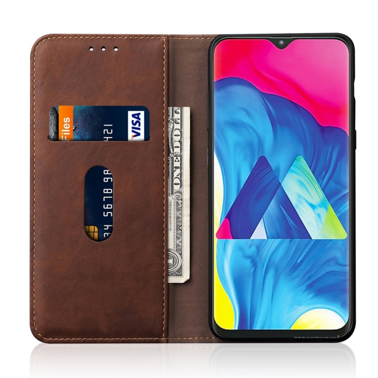 Casual Style Retro Crazy Horse Texture Horizontal Flip Leather Case for Galaxy M10, with Card Slots & Holder & Wallet