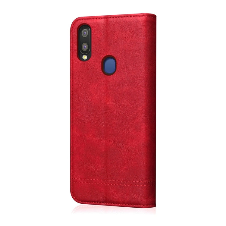 Casual Style Retro Crazy Horse Texture Horizontal Flip Leather Case for Galaxy M20, with Card Slots & Holder & Wallet