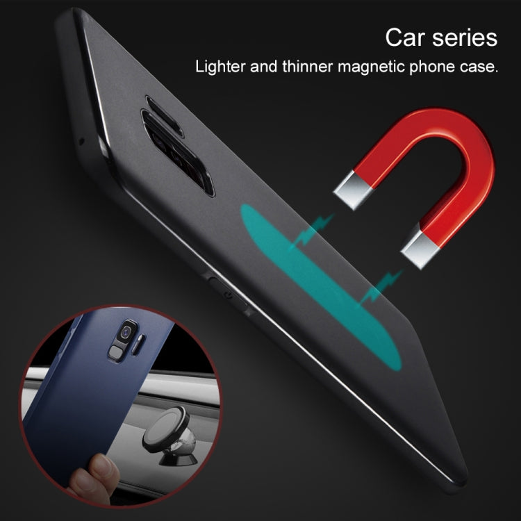 SULADA Car Series Magnetic Suction TPU Case for Galaxy S9+(Blue)