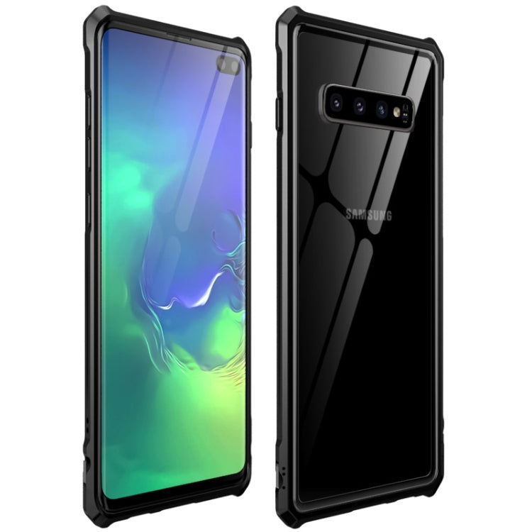 Snap-on Aluminum Frame and Tempered Glass Back Plate Case for Galaxy S10 Plus