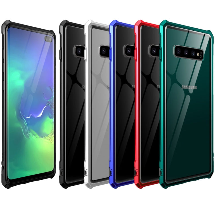 Snap-on Aluminum Frame and Tempered Glass Back Plate Case for Galaxy S10 Plus
