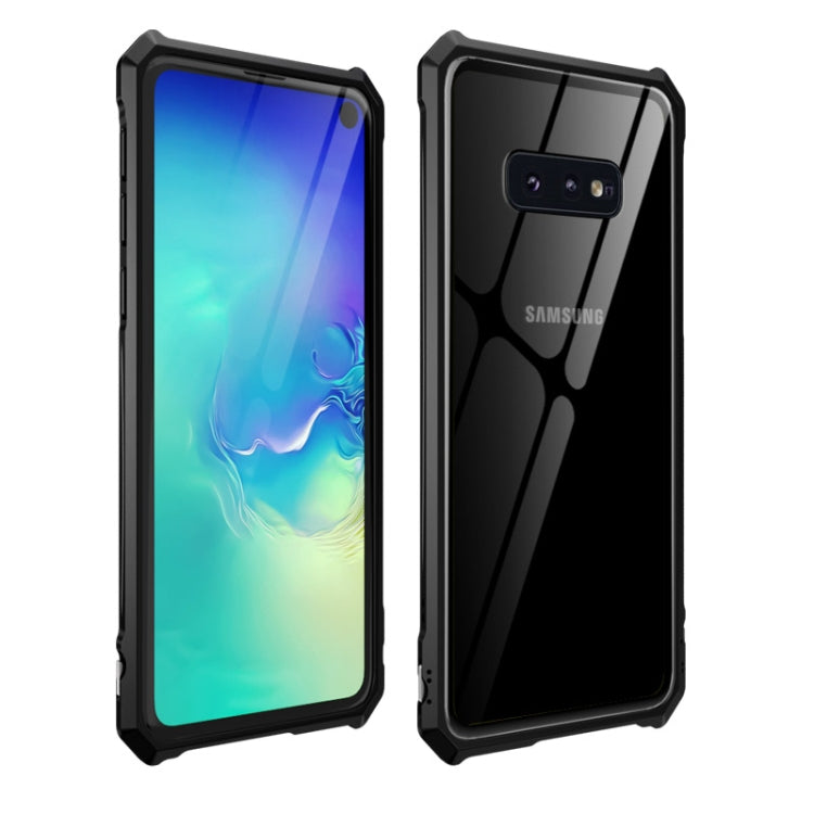 Snap-on Aluminum Frame and Tempered Glass Back Plate Case for Galaxy S10E