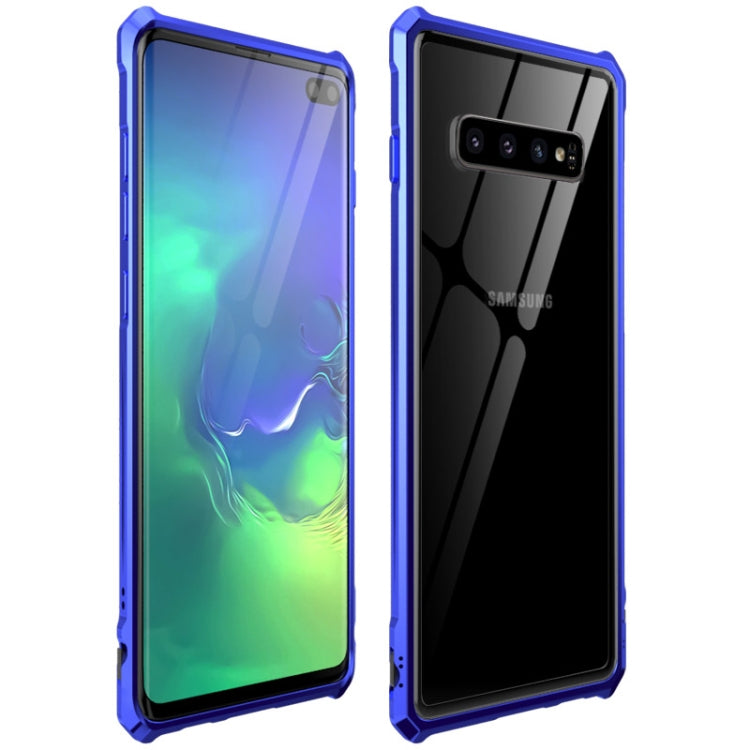 Snap-on Aluminum Frame and Tempered Glass Back Plate Case for Galaxy S10E