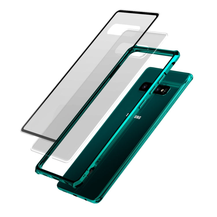 Snap-on Aluminum Frame and Tempered Glass Back Plate Case for Galaxy S10E