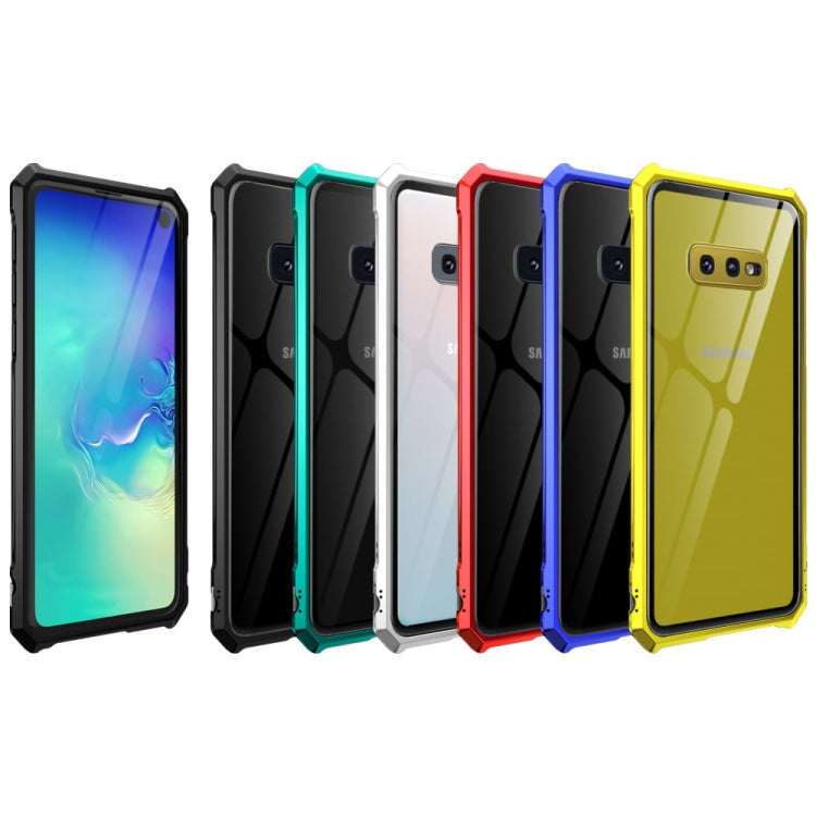 Snap-on Aluminum Frame and Tempered Glass Back Plate Case for Galaxy S10E
