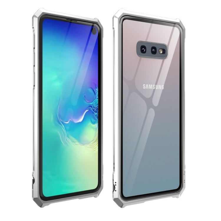 Snap-on Aluminum Frame and Tempered Glass Back Plate Case for Galaxy S10E