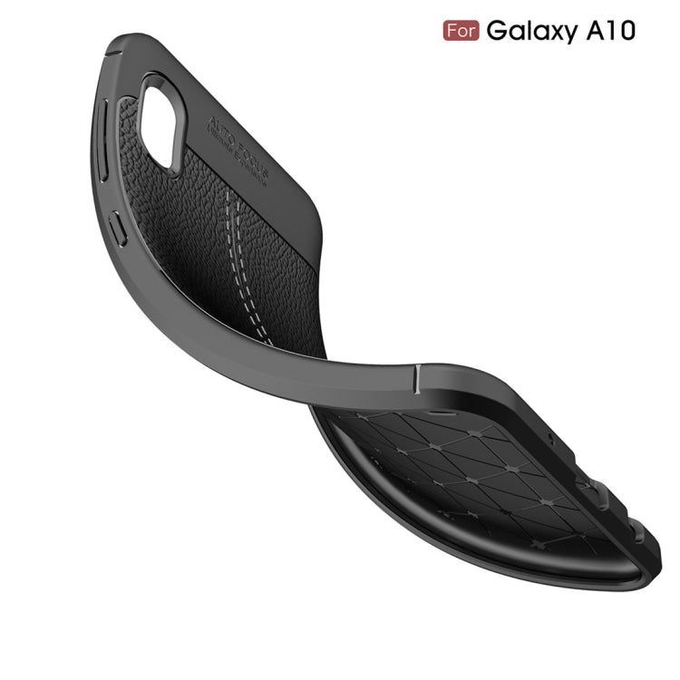 Litchi Texture TPU Shockproof Case for Galaxy A10(Red)