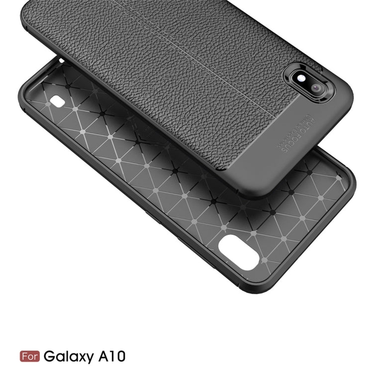 Litchi Texture TPU Shockproof Case for Galaxy A10(Red)