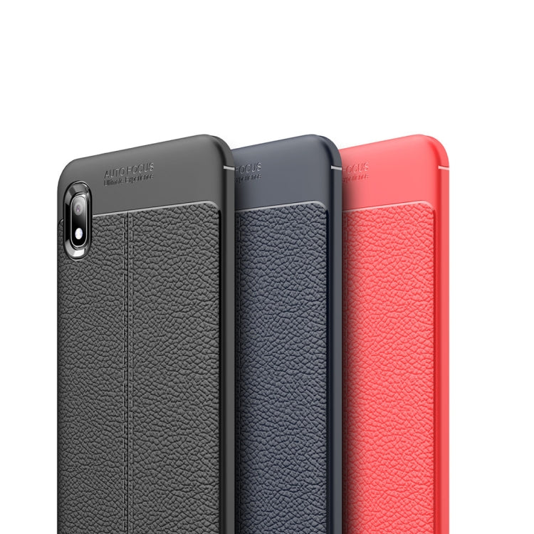 Litchi Texture TPU Shockproof Case for Galaxy A10(Red)