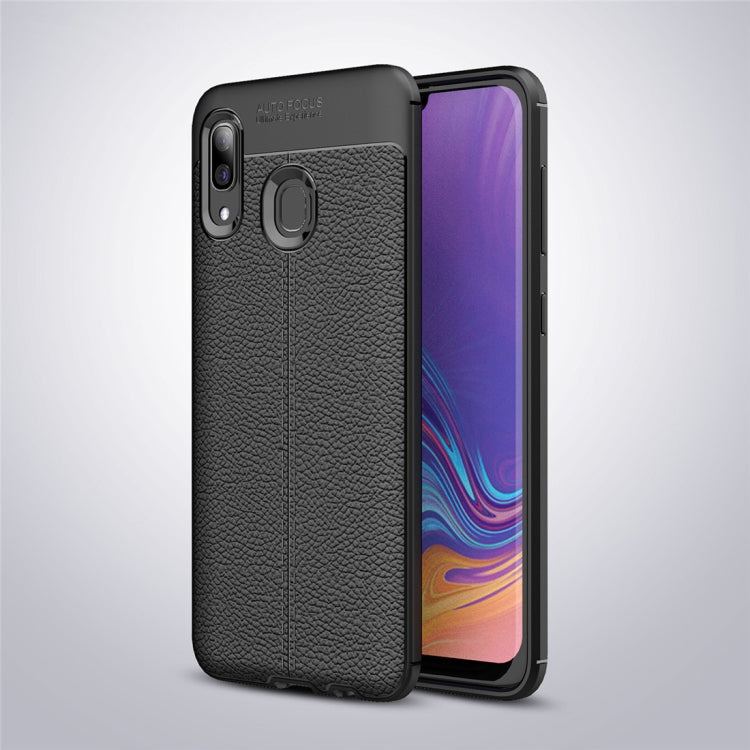 Litchi Texture TPU Shockproof Case for Galaxy A30
