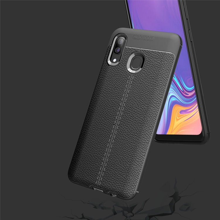 Litchi Texture TPU Shockproof Case for Galaxy A30