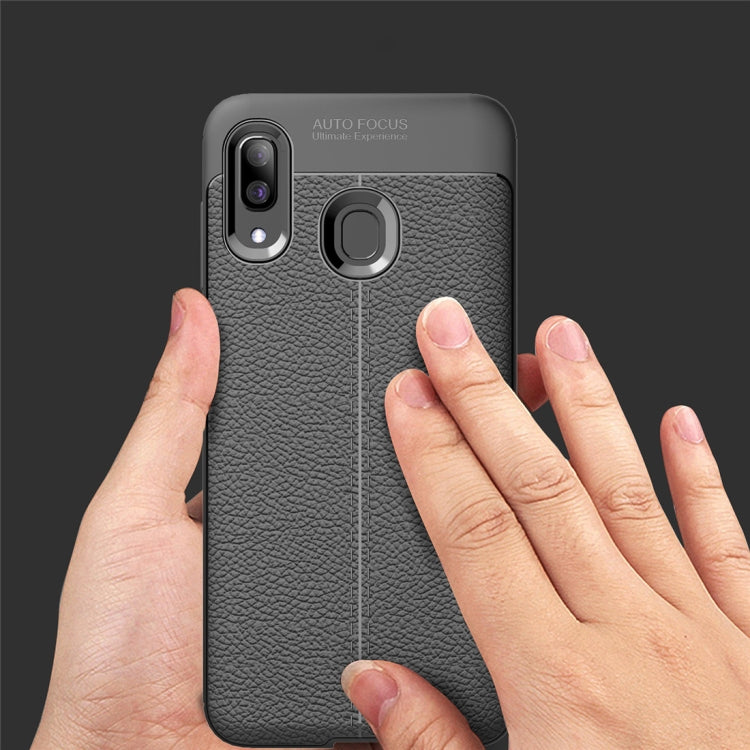 Litchi Texture TPU Shockproof Case for Galaxy A30
