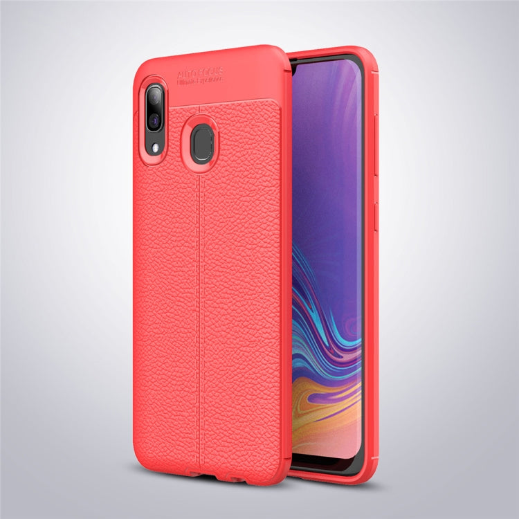 Litchi Texture TPU Shockproof Case for Galaxy A30