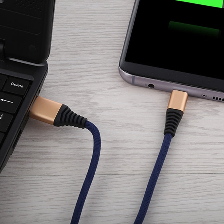 1m Cloth Braided Cord USB A to Micro USB Data Sync Charge Cable, For Galaxy, Huawei, Xiaomi, LG, HTC and Other Smart Phones