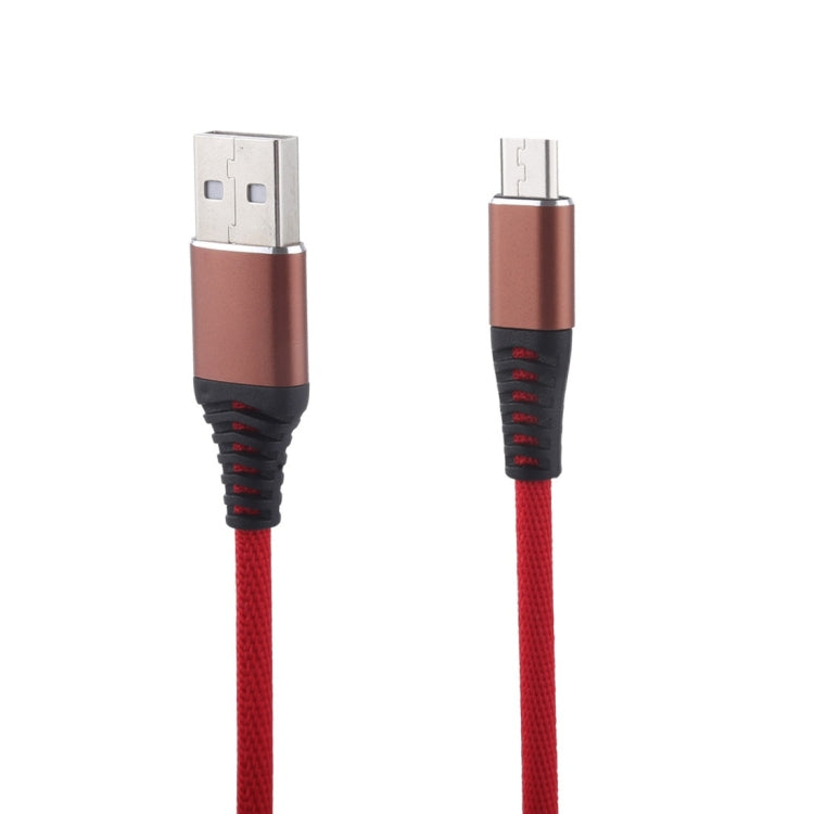 1m Cloth Braided Cord USB A to Micro USB Data Sync Charge Cable, For Galaxy, Huawei, Xiaomi, LG, HTC and Other Smart Phones