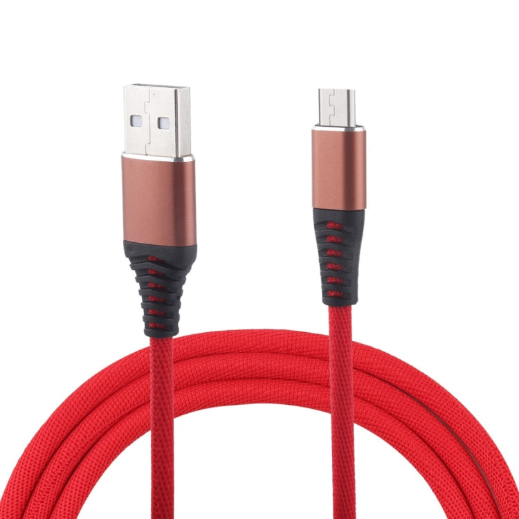 1m Cloth Braided Cord USB A to Micro USB Data Sync Charge Cable, For Galaxy, Huawei, Xiaomi, LG, HTC and Other Smart Phones