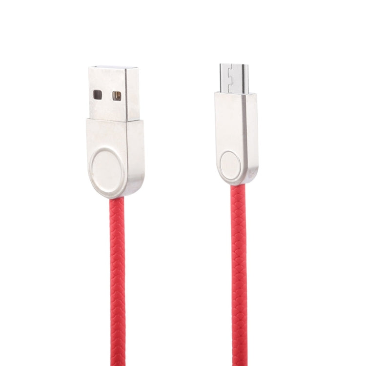 1m TPE Braided Cord Metal Connector USB A to Micro USB Data Sync Charge Cable, For Galaxy, Huawei, Xiaomi, LG, HTC and Other Smart Phones