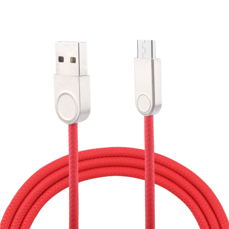 1m TPE Braided Cord Metal Connector USB A to Micro USB Data Sync Charge Cable, For Galaxy, Huawei, Xiaomi, LG, HTC and Other Smart Phones