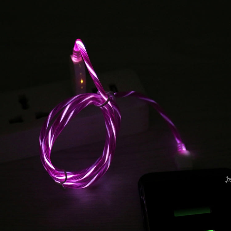 LED Flowing Light 1m USB A to Micro USB Data Sync Charge Cable, For Galaxy, Huawei, Xiaomi, LG, HTC and Other Smart Phones