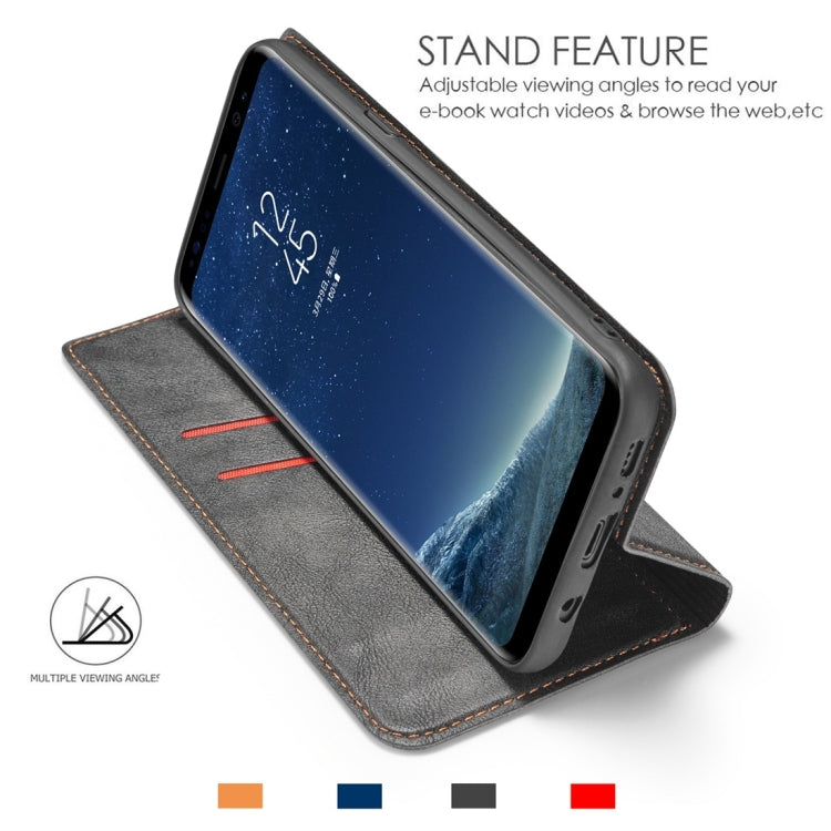 Retro Simple Ultra-thin Magnetic Horizontal Flip Leather Case for Galaxy S10 E, with Holder & Card Slots & Lanyard