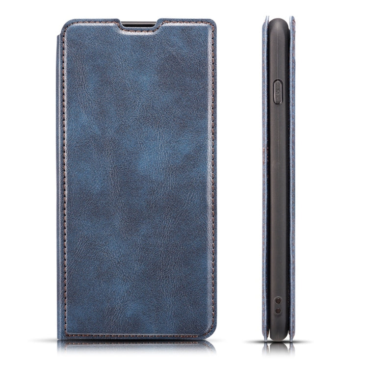 Retro Simple Ultra-thin Magnetic Horizontal Flip Leather Case for Galaxy S10 E, with Holder & Card Slots & Lanyard