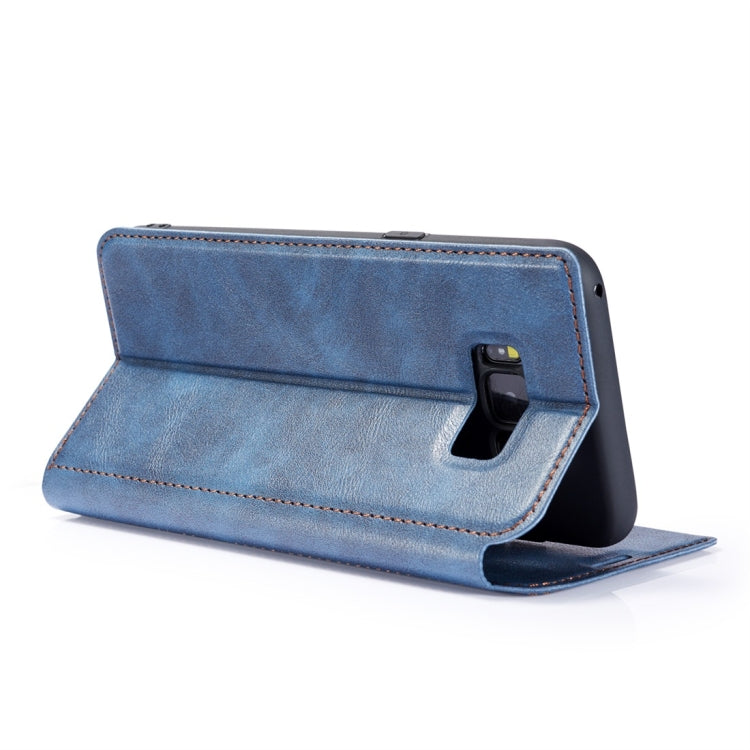Retro Simple Ultra-thin Magnetic Horizontal Flip Leather Case for Galaxy S10 E, with Holder & Card Slots & Lanyard
