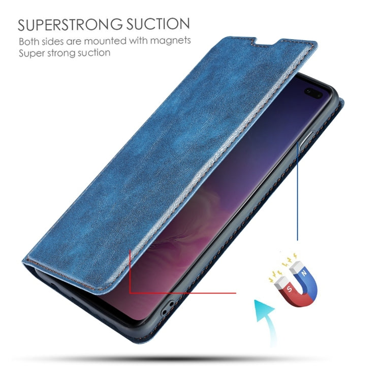 Retro Simple Ultra-thin Magnetic Horizontal Flip Leather Case for Galaxy S10 E, with Holder & Card Slots & Lanyard