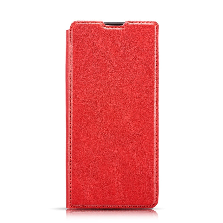 Retro Simple Ultra-thin Magnetic Horizontal Flip Leather Case for Galaxy S10 E, with Holder & Card Slots & Lanyard