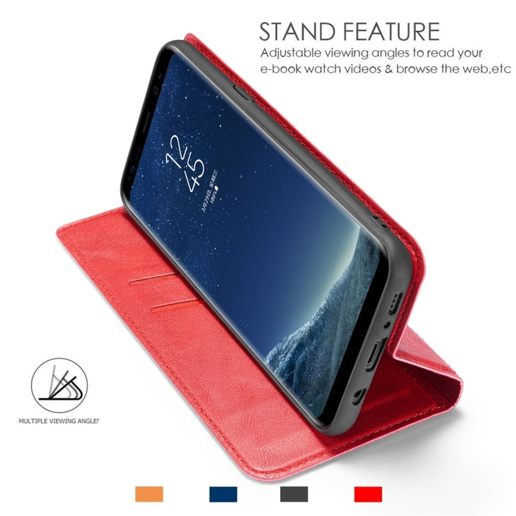 Retro Simple Ultra-thin Magnetic Horizontal Flip Leather Case for Galaxy S10 E, with Holder & Card Slots & Lanyard