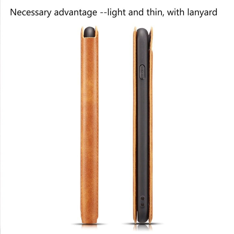 Retro Simple Ultra-thin Magnetic Horizontal Flip Leather Case for Galaxy S10 E, with Holder & Card Slots & Lanyard
