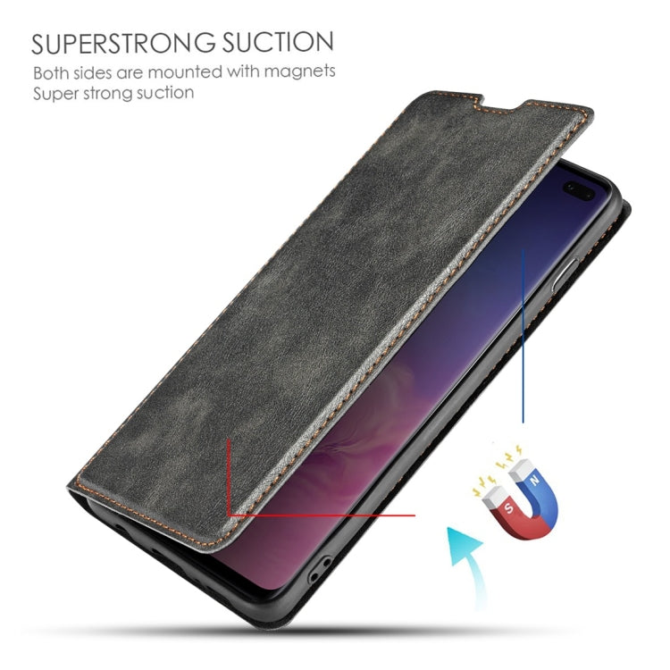 Retro Simple Ultra-thin Magnetic Horizontal Flip Leather Case for Galaxy Note 8, with Holder & Card Slots & Lanyard
