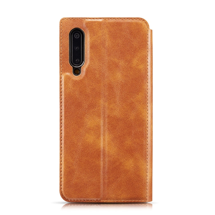 Retro Simple Ultra-thin Magnetic Horizontal Flip Leather Case for Galaxy A70, with Holder & Card Slots & Lanyard