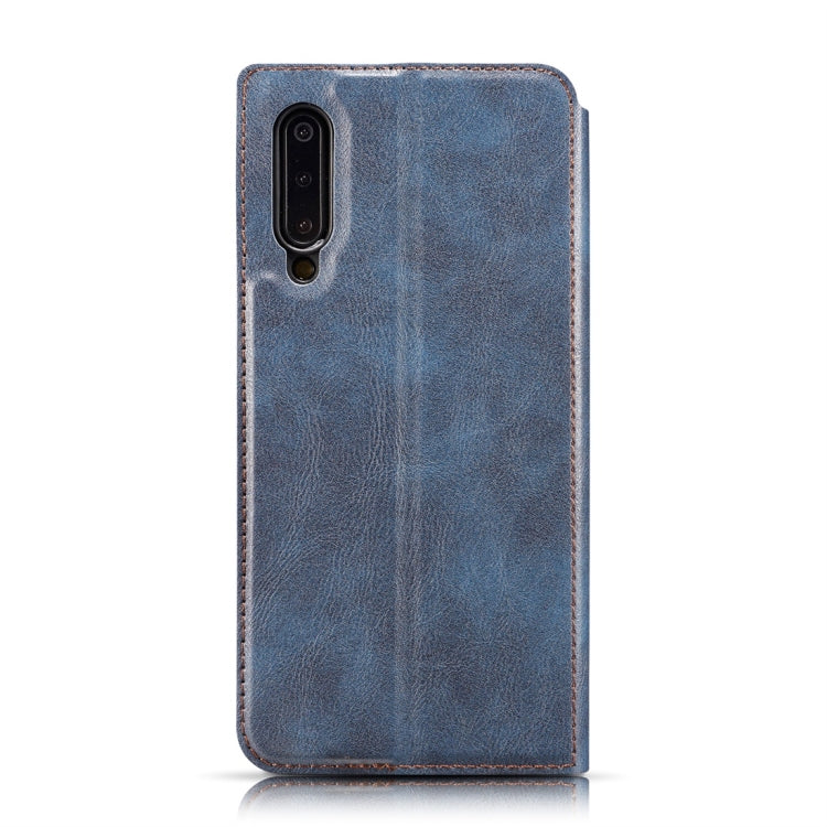 Retro Simple Ultra-thin Magnetic Horizontal Flip Leather Case for Galaxy A50, with Holder & Card Slots & Lanyard