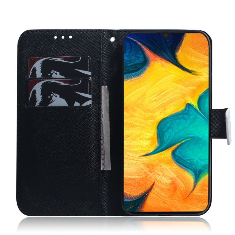 Magnolia Flower Pattern Coloured Drawing Horizontal Flip Leather Case for Galaxy A30, with Holder & Card Slots & Wallet