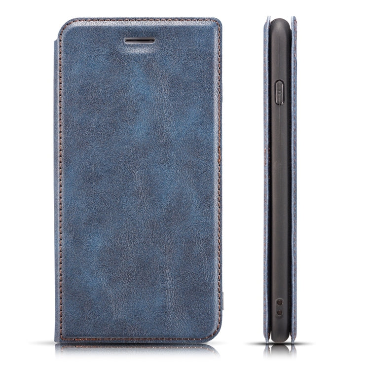 Retro Simple Ultra-thin Magnetic Horizontal Flip Leather Case for Galaxy Note 9, with Holder & Card Slots & Lanyard