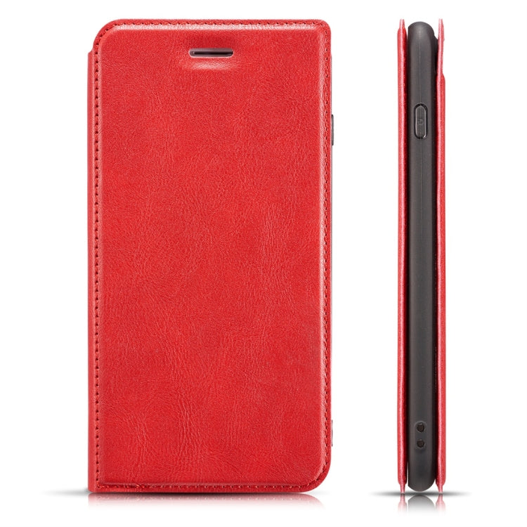 Retro Simple Ultra-thin Magnetic Horizontal Flip Leather Case for Galaxy Note 9, with Holder & Card Slots & Lanyard