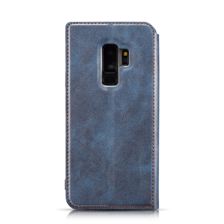 Retro Simple Ultra-thin Magnetic Horizontal Flip Leather Case for Galaxy S9, with Holder & Card Slots & Lanyard