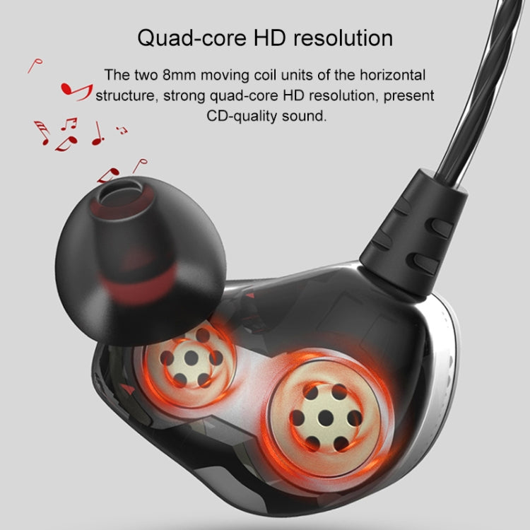 QKZ CK2 HIFI In-ear Four-unit Music Headphones (Blue)