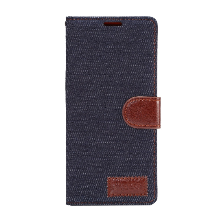 For Galaxy Note 8 Denim Texture TPU Horizontal Flip Leather Protective Case with Holder & Card Slots(Black)