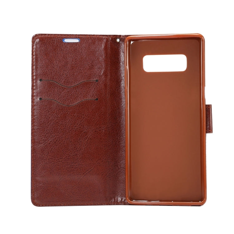 For Galaxy Note 8 Denim Texture TPU Horizontal Flip Leather Protective Case with Holder & Card Slots(Black)