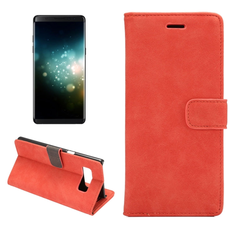 For Galaxy Note 8 Sheep Bar Material PU + PC Horizontal Flip Leather Protective Case with Holder & Card Slots & Wallet & Photo Frame