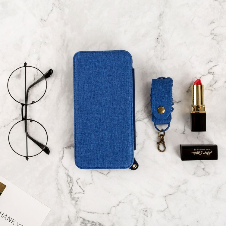 For Galaxy S8 Denim Texture + TPU Frosted Horizontal Flip Leather Case with Card Slots & Wallet & Photo Frame & Mirror & Adjustable Lanyard