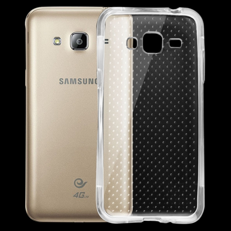 For Galaxy J3 Shock-resistant Cushion TPU Protective Case(Transparent)