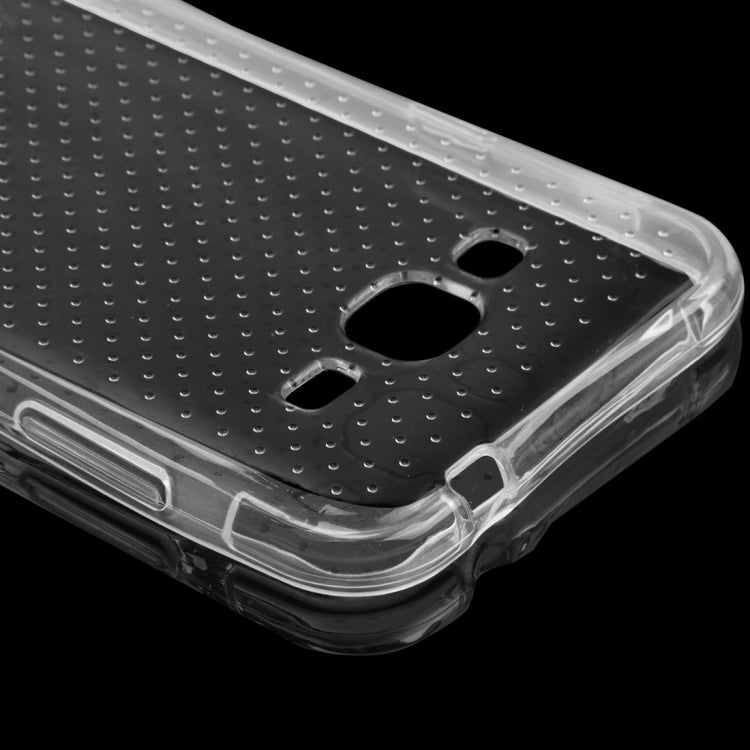 For Galaxy J3 Shock-resistant Cushion TPU Protective Case(Transparent)