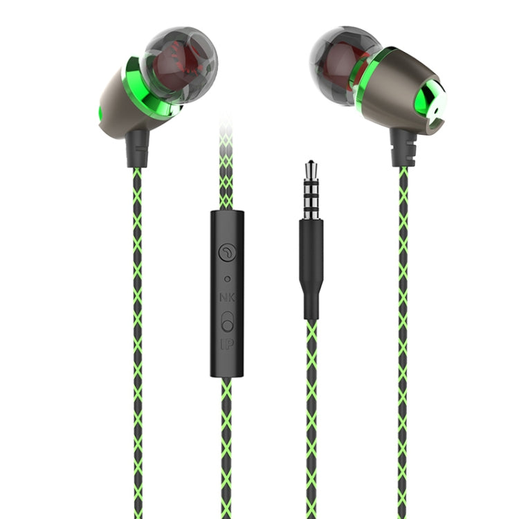 QKZ DM11 Magnetic Earphones In-ear Bass Metal Sports Music Headphones, Microphone Version