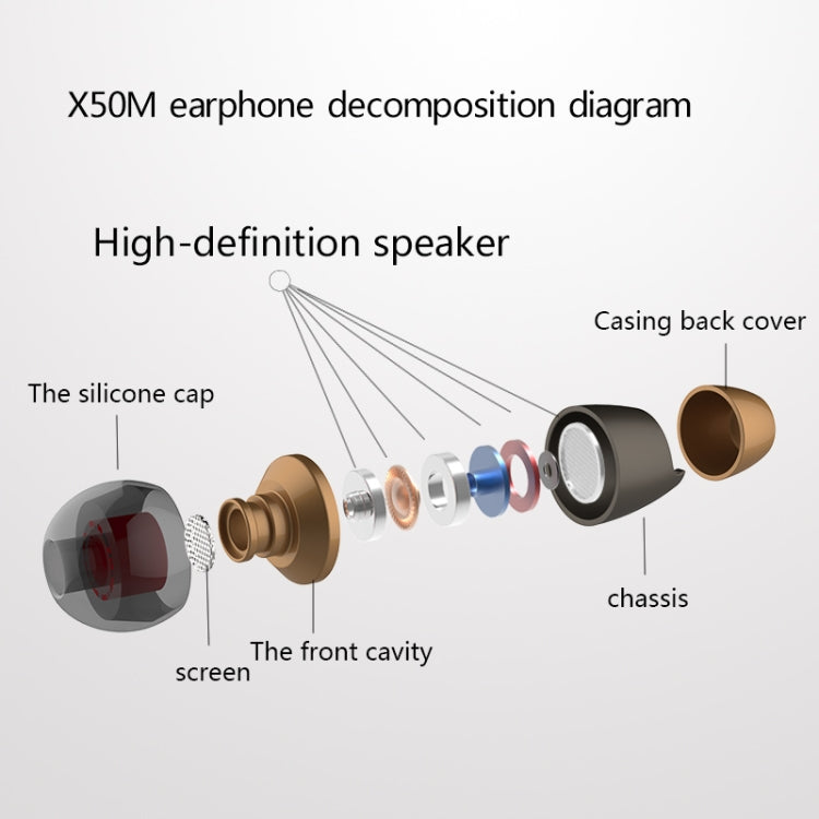 QKZ DM11 Magnetic Earphones In-ear Bass Metal Sports Music Headphones, Microphone Version