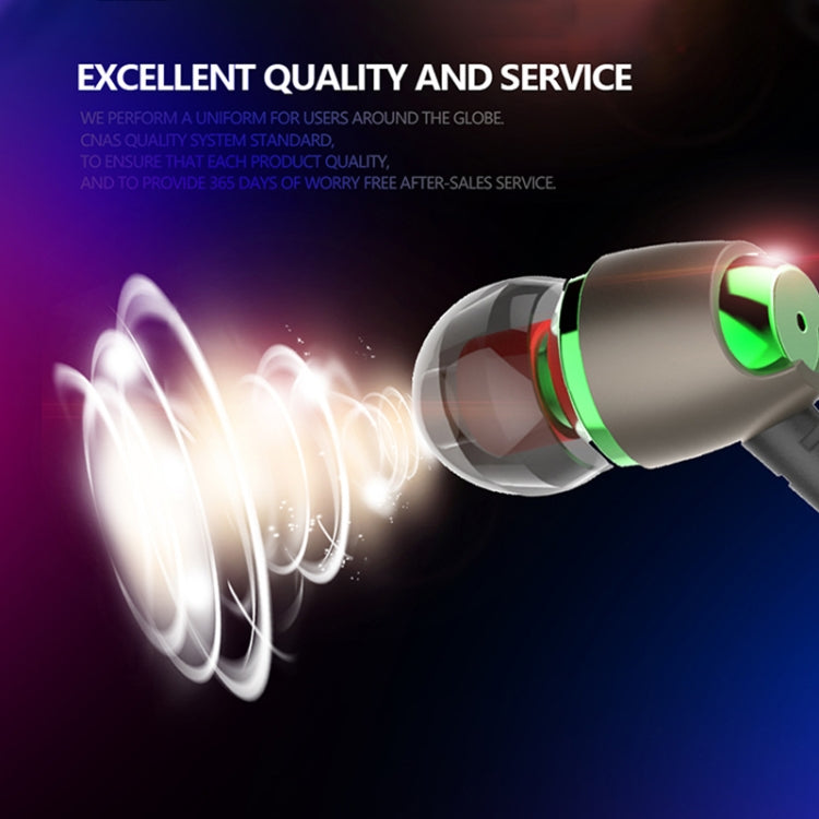 QKZ DM11 Magnetic Earphones In-ear Bass Metal Sports Music Headphones, Microphone Version