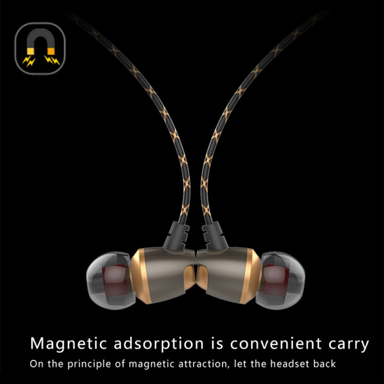 QKZ DM11 Magnetic Earphones In-ear Bass Metal Sports Music Headphones, Microphone Version