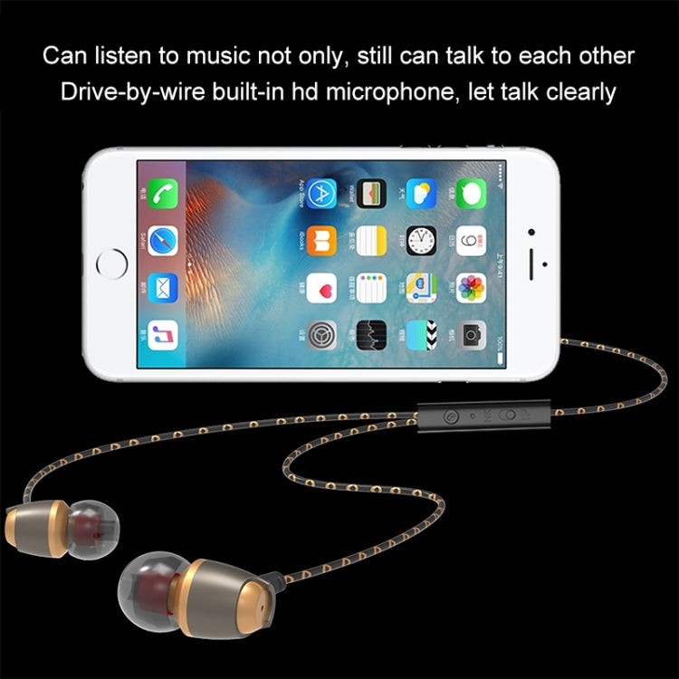 QKZ DM11 Magnetic Earphones In-ear Bass Metal Sports Music Headphones, Microphone Version